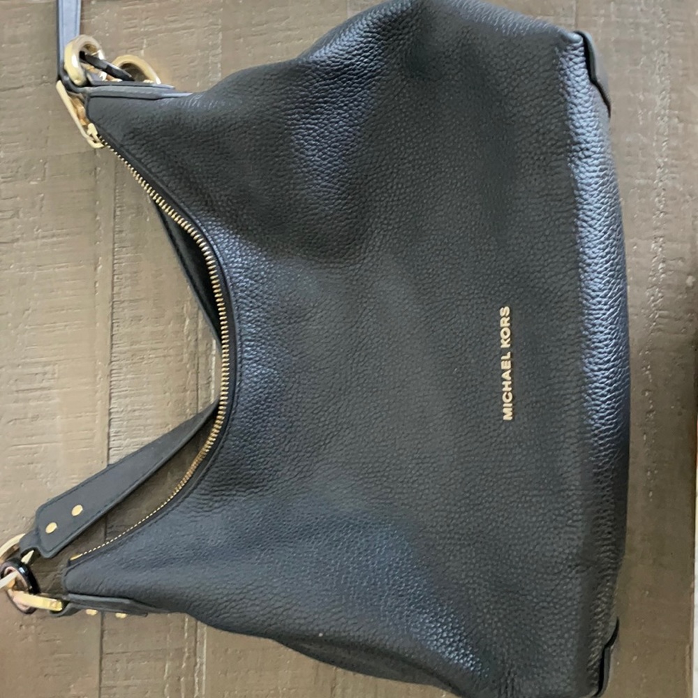Michael Kors black used shoulder bag